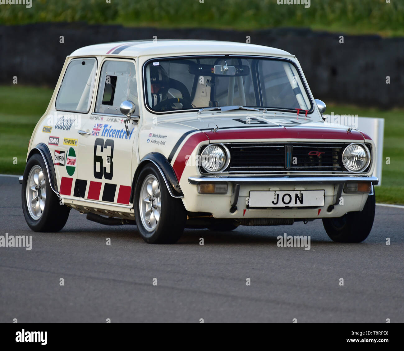 Mark Burnett, Anthony Reid, Mini 1275 GT, Gerry Marshall Trophy, Groupe 1 voitures, 1970 à 1982, 77e réunion des membres, Goodwood, West Sussex, Engla Banque D'Images