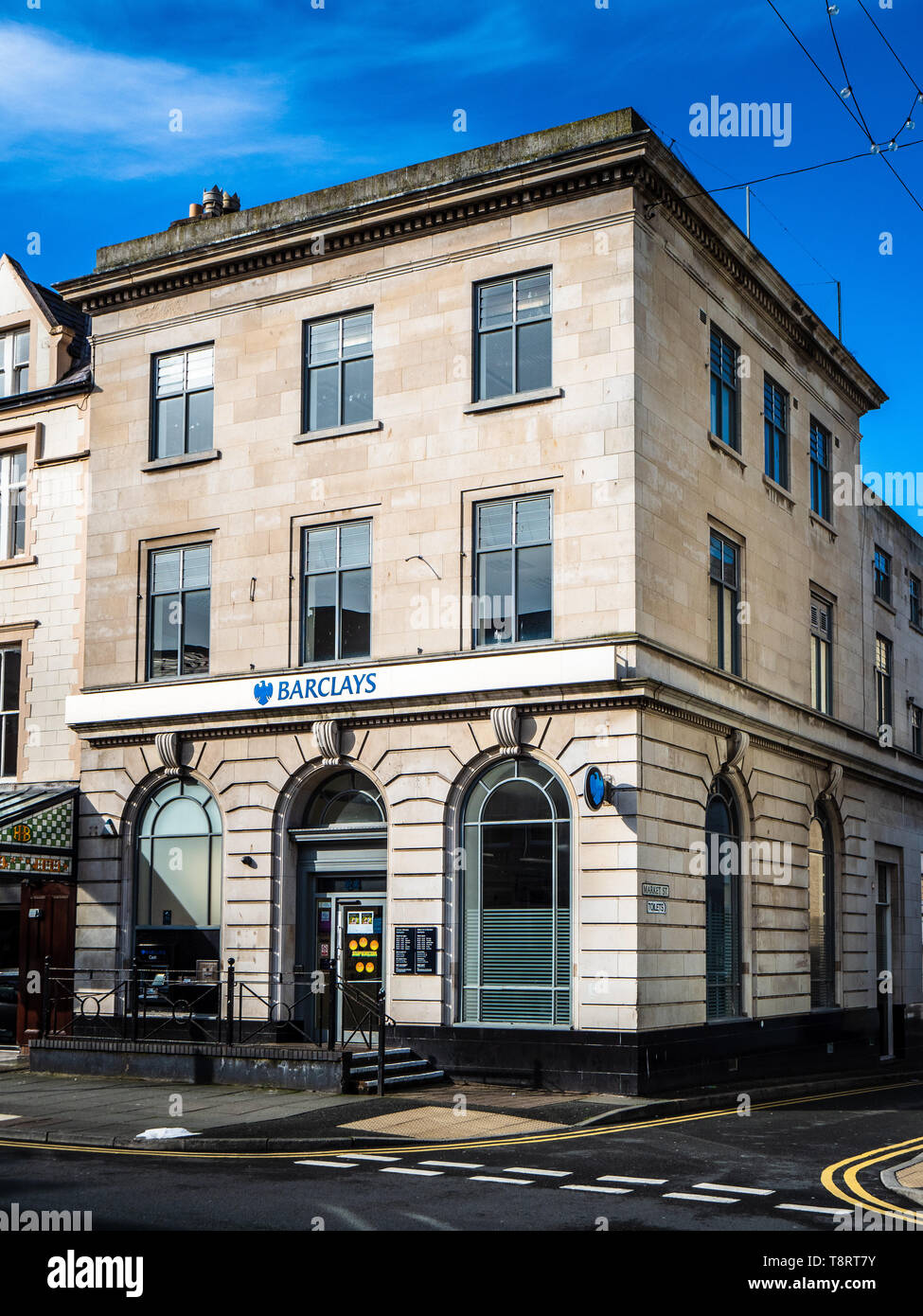 Direction générale de la Barclays - Barclays Bank succursale à Mostyn Street Llandudno, Conwy, au nord du Pays de Galles. Banque D'Images