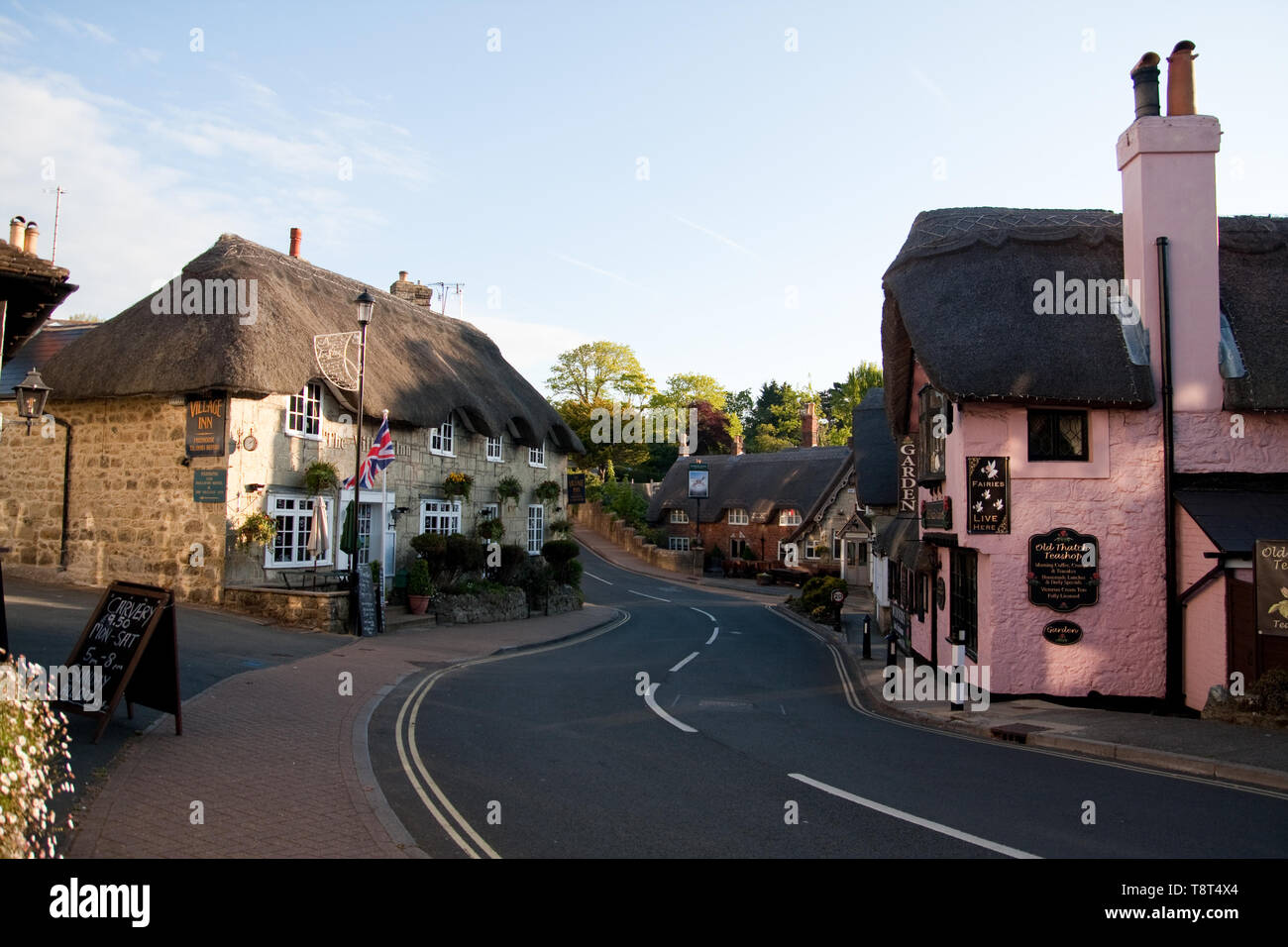Une vue sur le vieux village de Shanklin, sur l'île de Wight Banque D'Images
