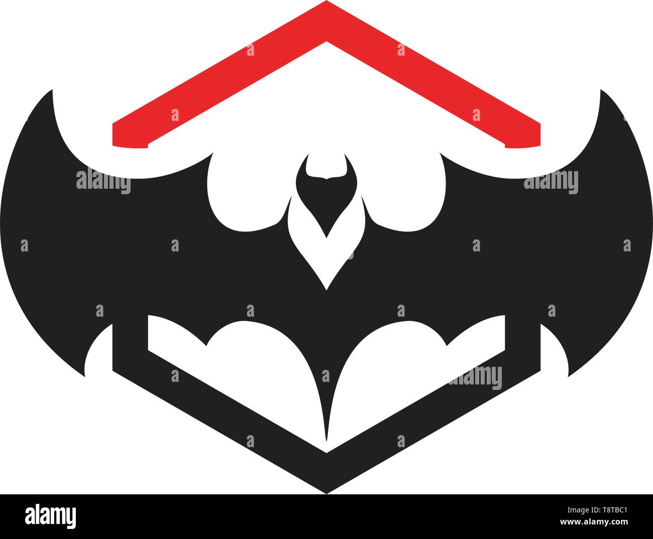 Logo symbole noir à extensions Illustration de Vecteur