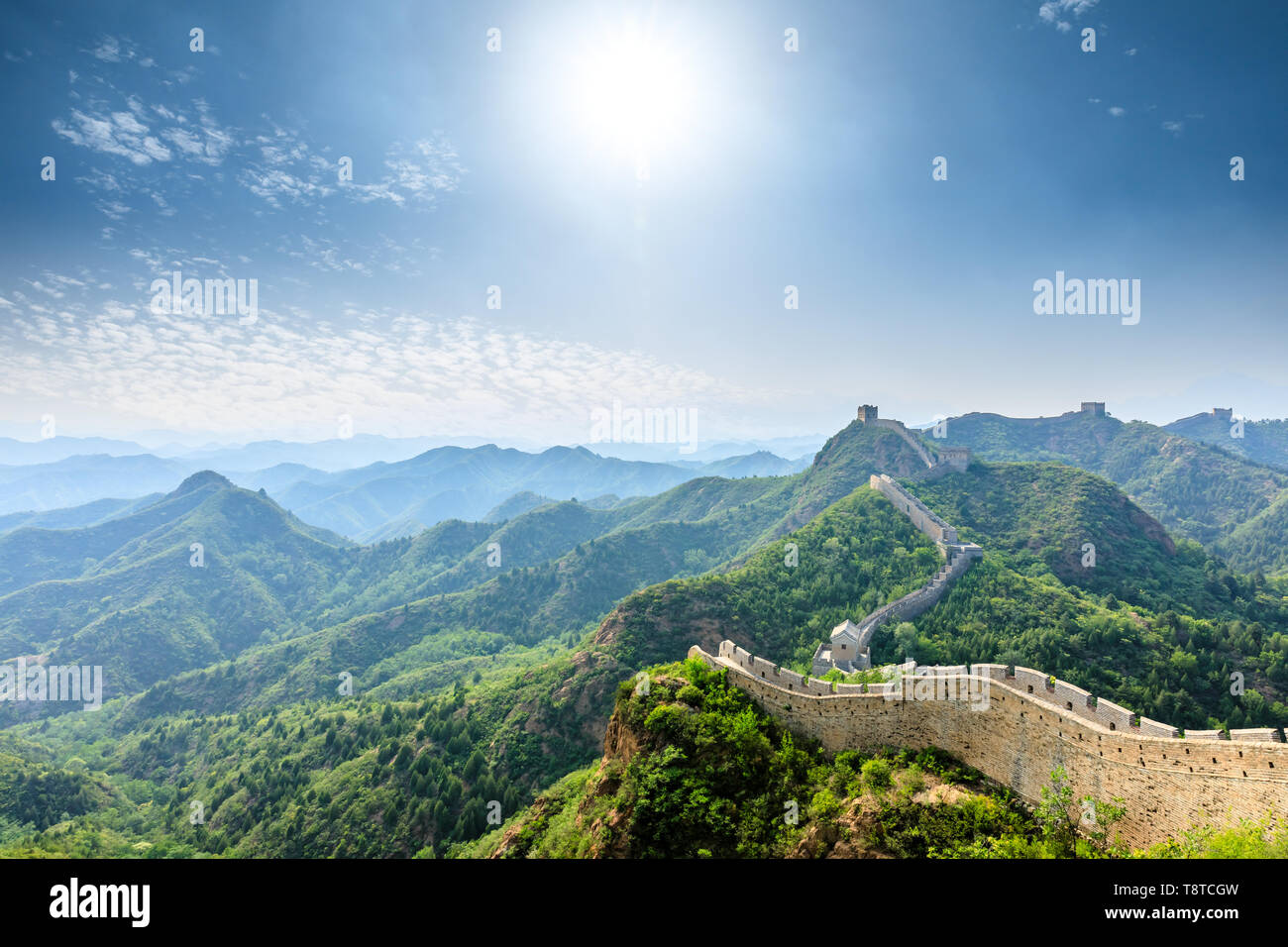 La Grande Muraille de Chine, à Jinshanling Banque D'Images