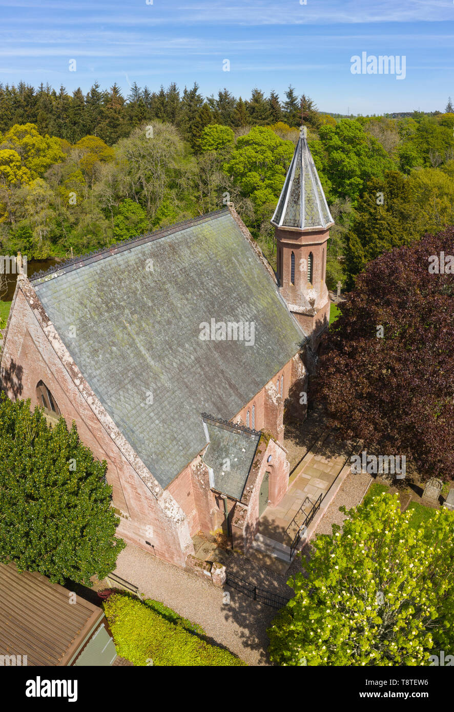 Salle communautaire de Ruthven Ruthven officiellement église paroissiale sur la rive de la rivière Isla, Angus, Scotland. Banque D'Images