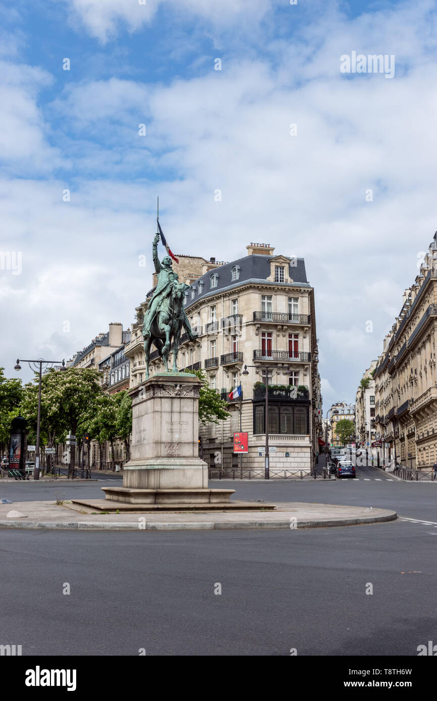 Statue de George Washington sur place Iena à Paris Banque D'Images