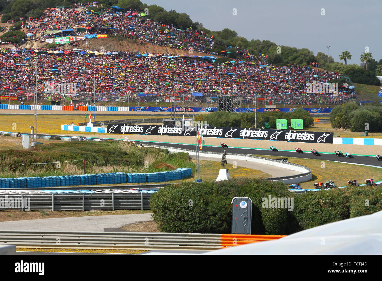 Dimanche, le MotoGP Espagne tour Banque D'Images