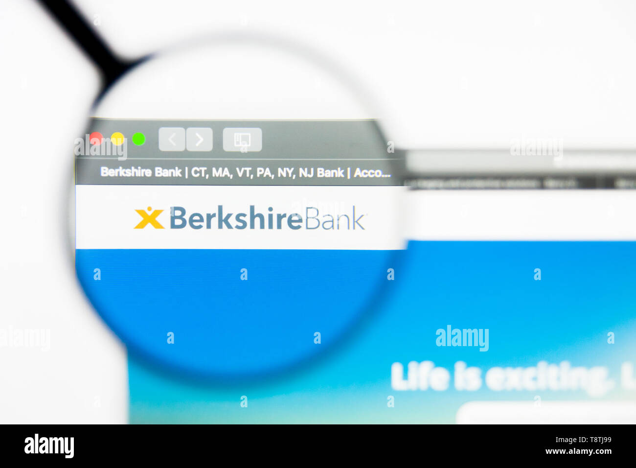 Richmond, Virginie, USA - 9 mai 2019 : Editorial de Berkshire Hathaway Inc Page d'accueil du site. Berkshire Hathaway Inc logo visible à l'écran Banque D'Images