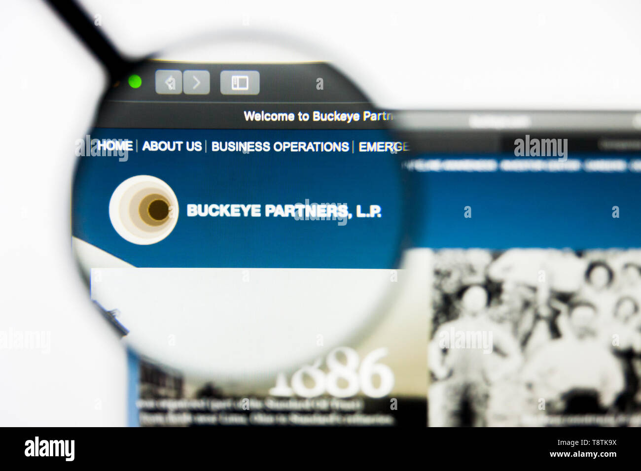 Richmond, Virginie, USA - 9 mai 2019 : Editorial de Buckeye Partners LP d'accueil du site. Logo Buckeye Partners LP visible à l'écran. Banque D'Images