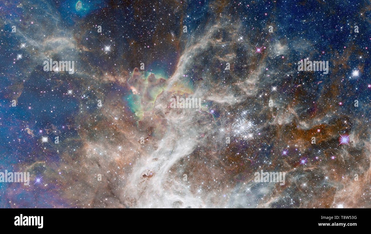 L'espace coloré. Concept de l'univers historique. Éléments de cette image fournie par la NASA Banque D'Images