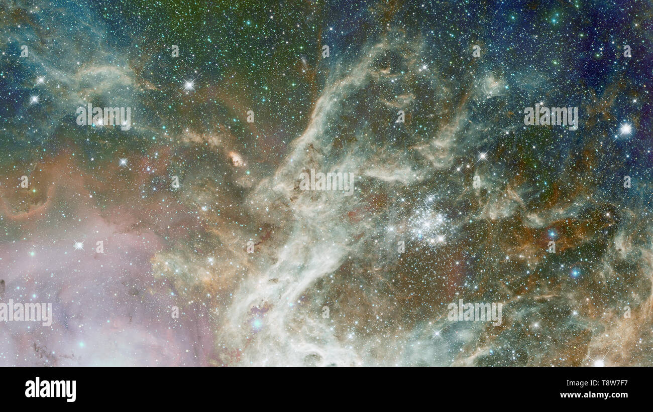 Nebula nuit ciel étoilé en couleurs. Multicolore l'espace extra-atmosphérique. L'espace profond de nombreuses années-lumière loin de la planète Terre. Éléments de cette image fournie par la NASA Banque D'Images