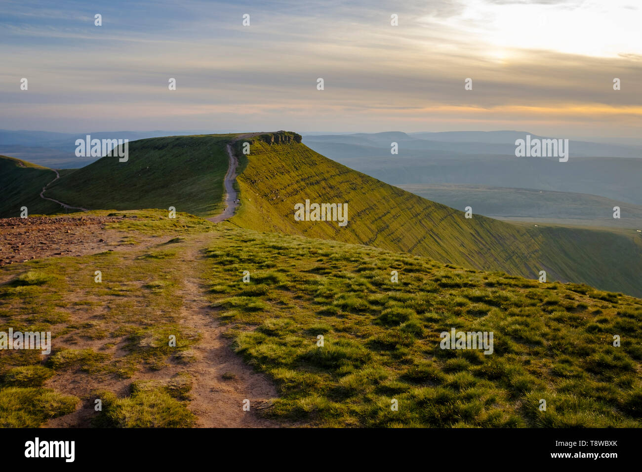 Montagne vue du maïs à partir de Pen Y Fan, Brecon, Powys, Pays de Galles, Royaume-Uni. Banque D'Images