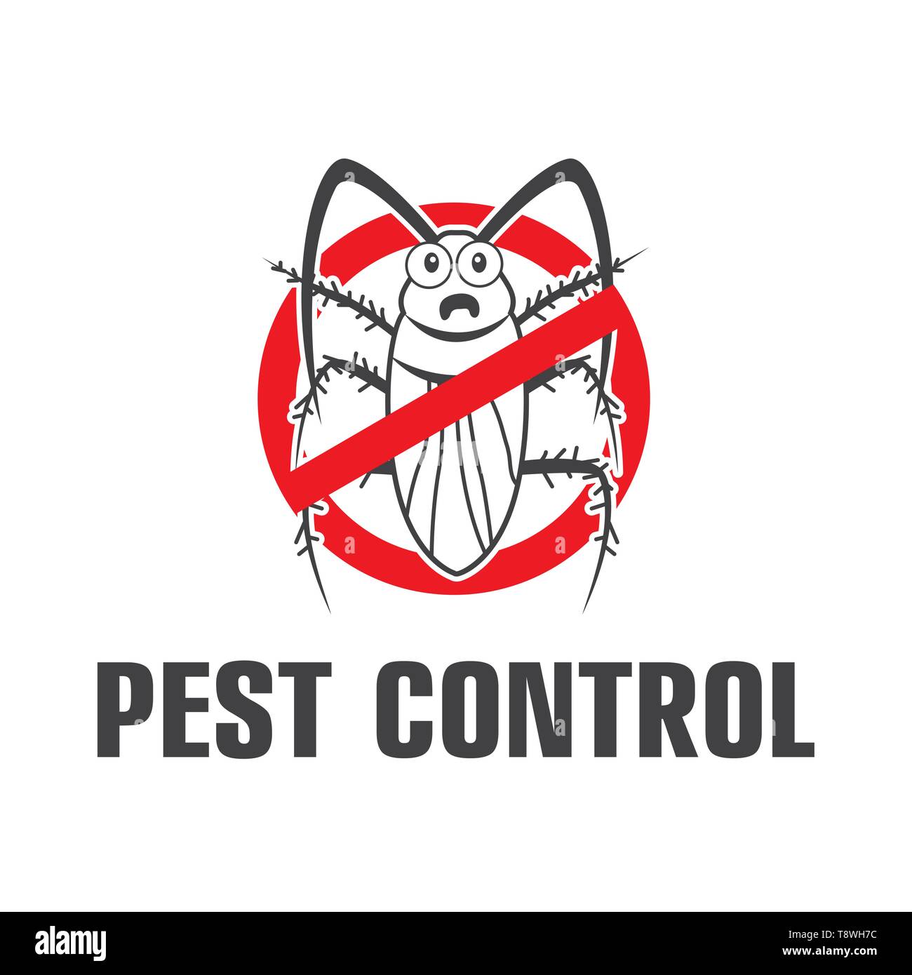 Logo vector pour le contrôle des insectes ravageurs et société Illustration de Vecteur