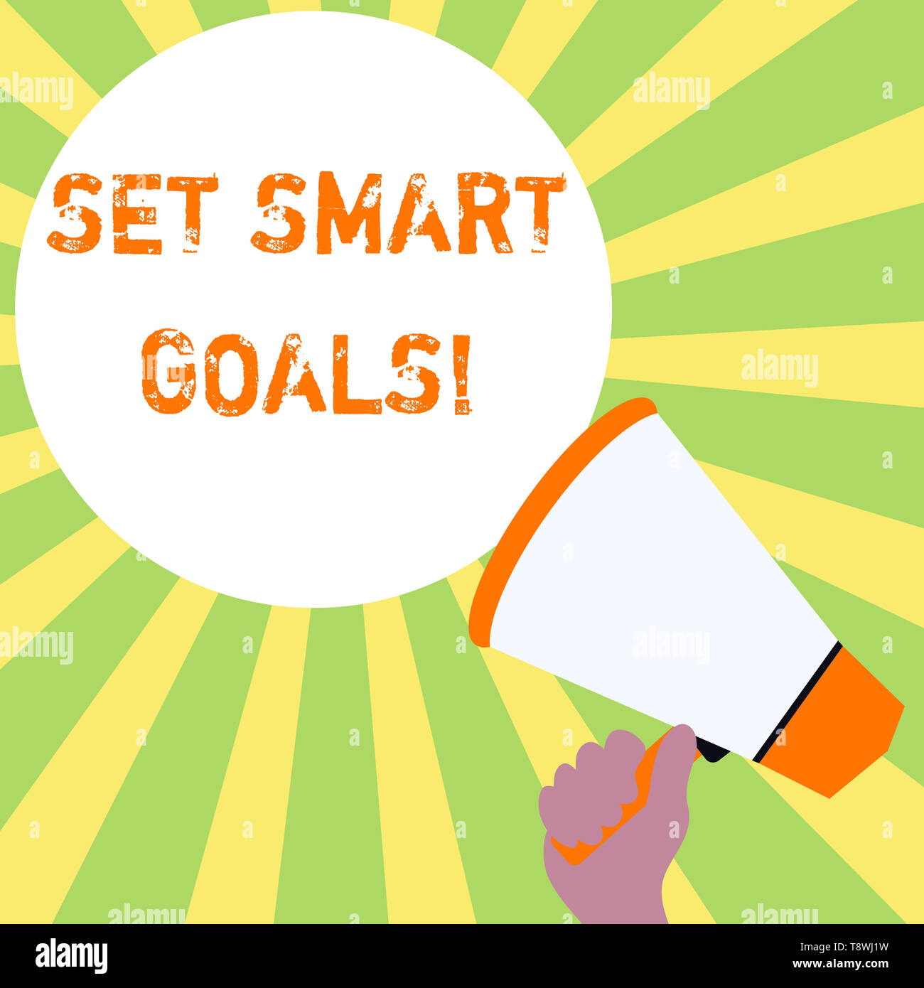 Signe texte montrant Définir des objectifs SMART. Photo d'affaires liste de texte pour clarifier vos idées de concentrer les efforts utiliser temps sagement Banque D'Images