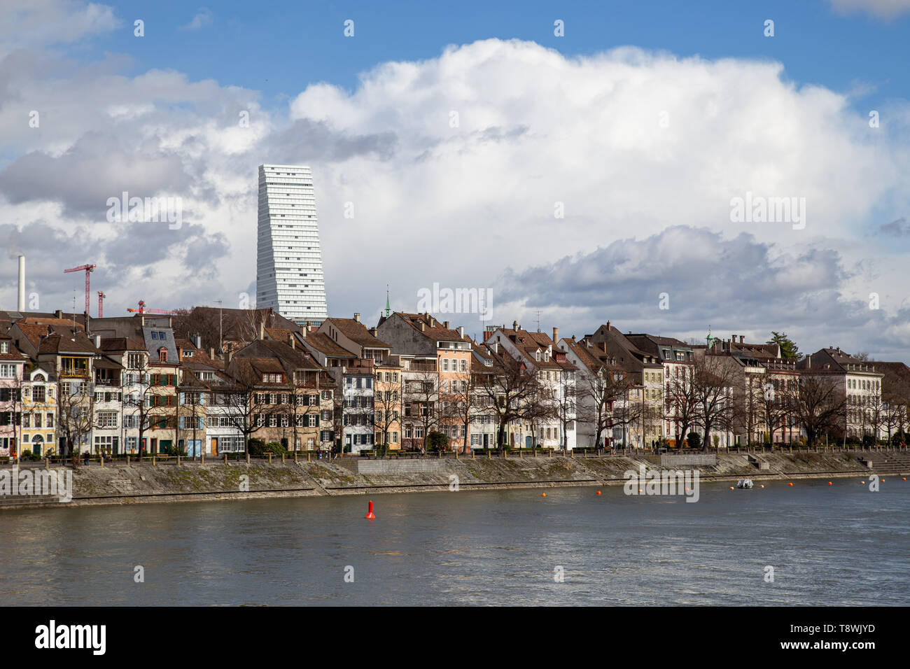 Fleuve du Rhin à Bâle, Suisse Banque D'Images