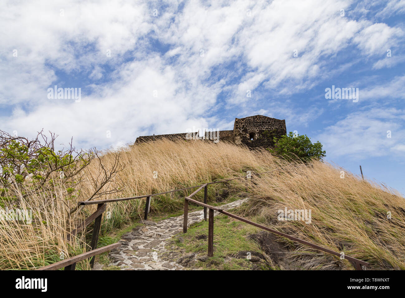 Fort Rodney, Pigeon Island, Sainte Lucie dans les Caraïbes Banque D'Images