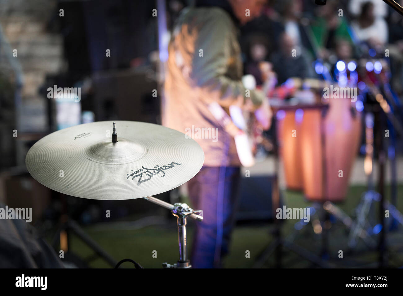 Un Rock Zildjian Cymbale crash. Banque D'Images