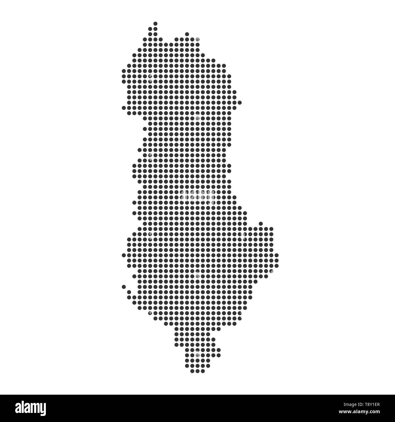 Plan avec dot - Albanie . Modèle pour votre conception Illustration de Vecteur