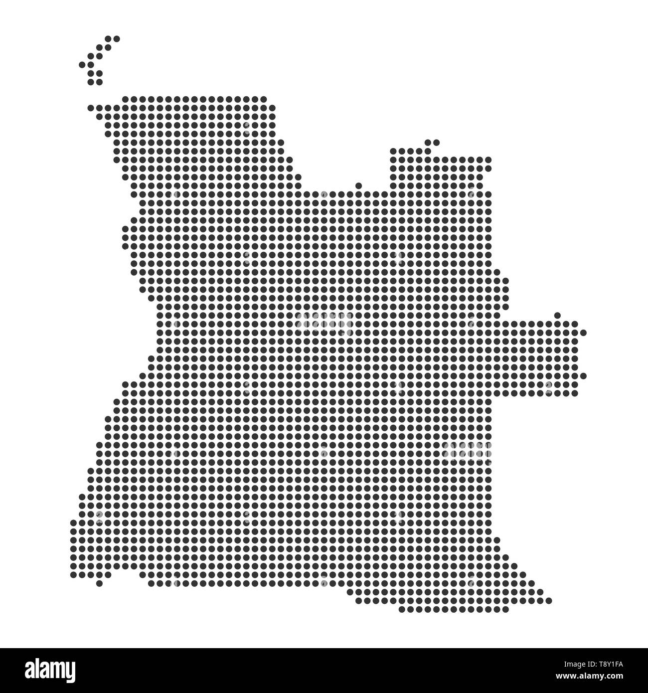 Plan avec dot - Angola . Modèle pour votre conception Illustration de Vecteur