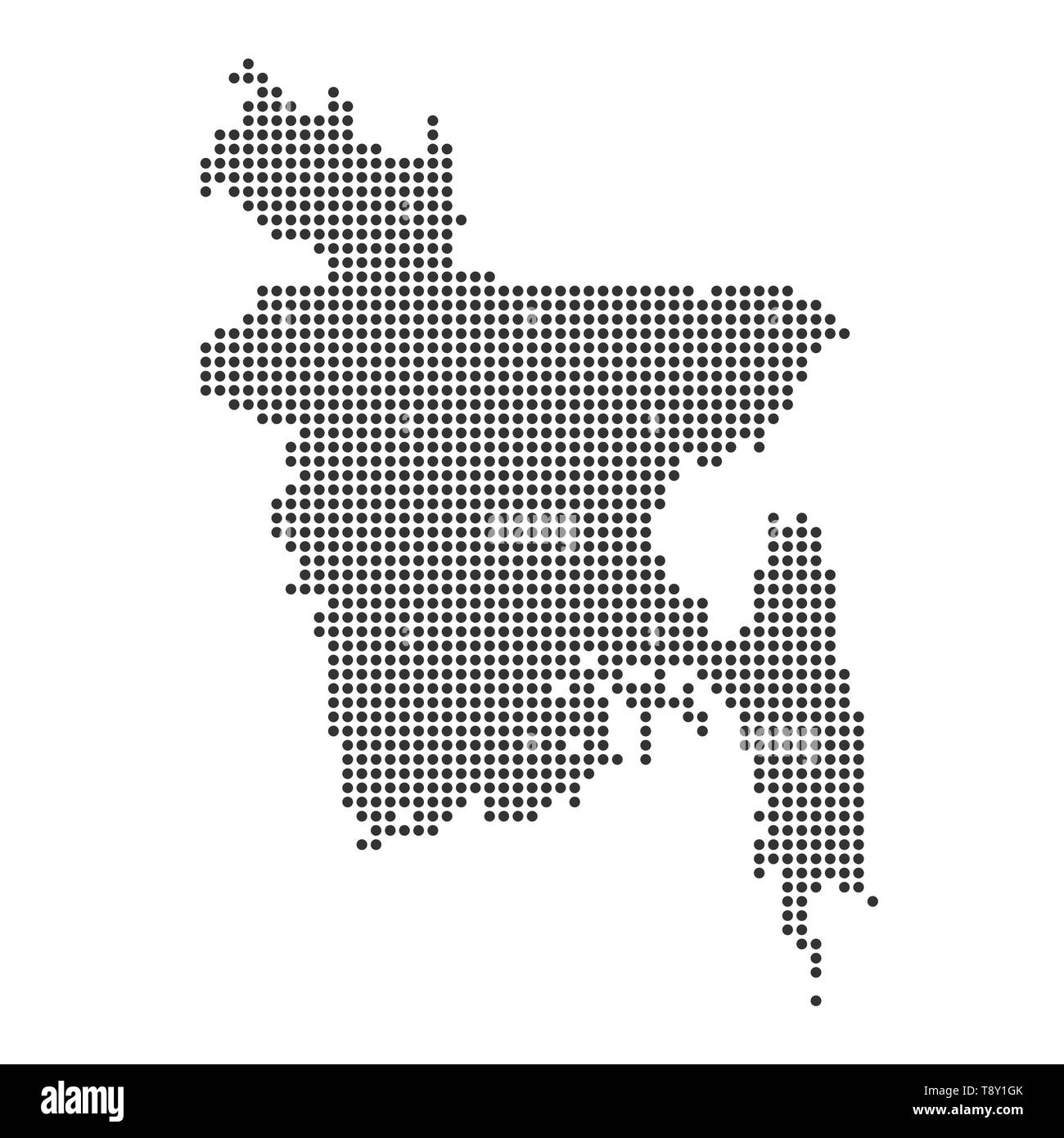 Plan avec dot - Bangladesh . Modèle pour votre conception Illustration de Vecteur