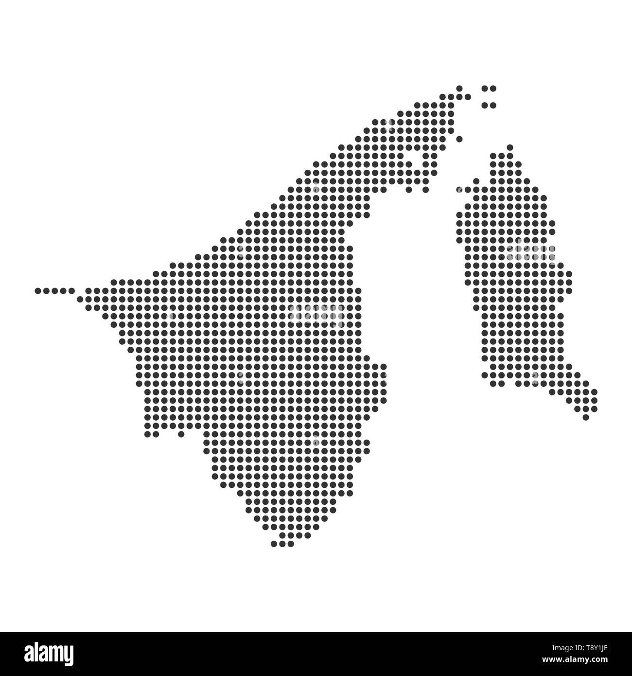 Plan avec dot - Brunei . Modèle pour votre conception Illustration de Vecteur