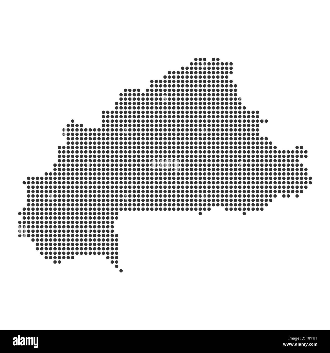 Plan avec dot - Burkina Faso . Modèle pour votre conception Illustration de Vecteur