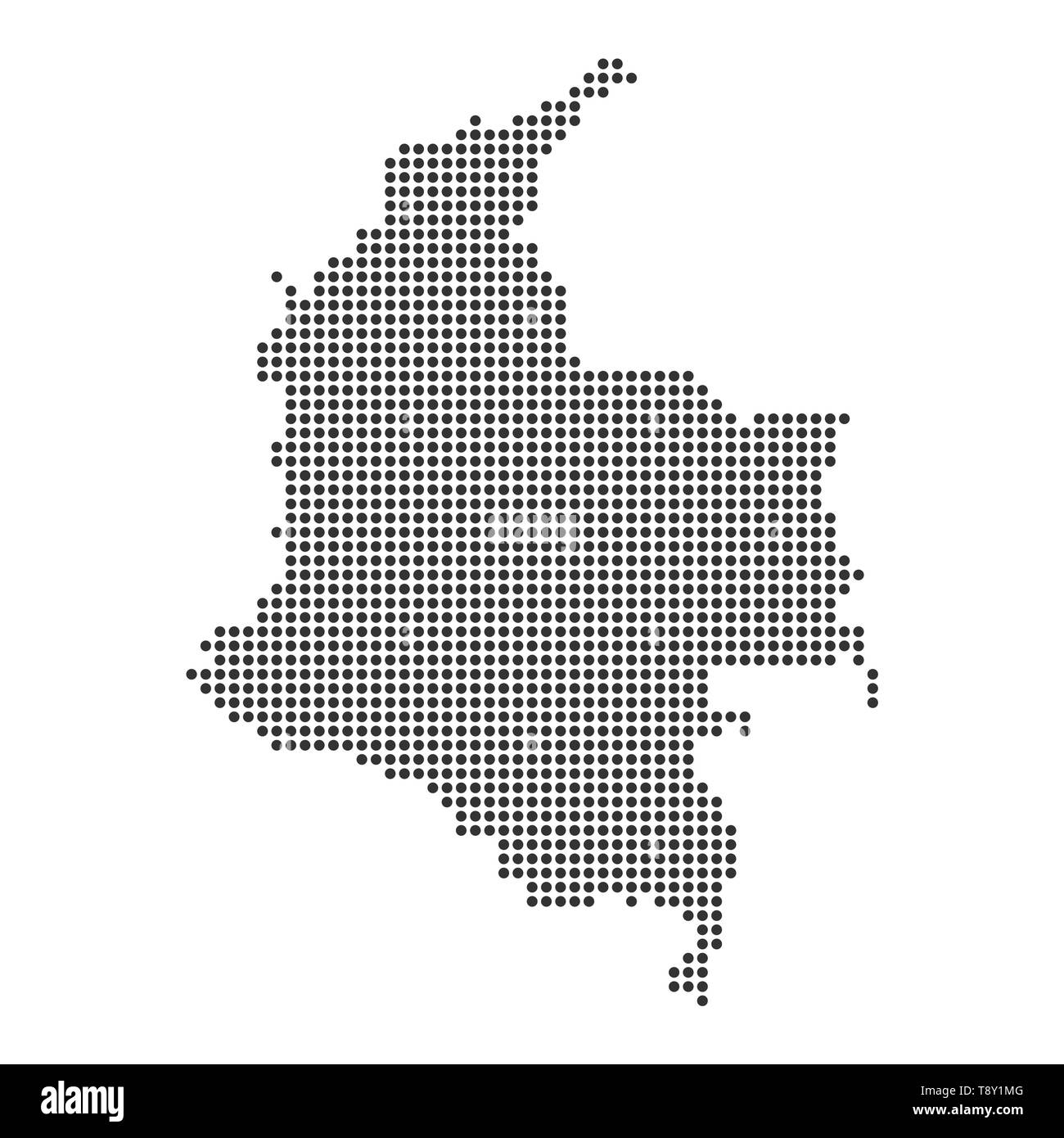 Plan avec dot - Colombie . Modèle pour votre conception Illustration de Vecteur