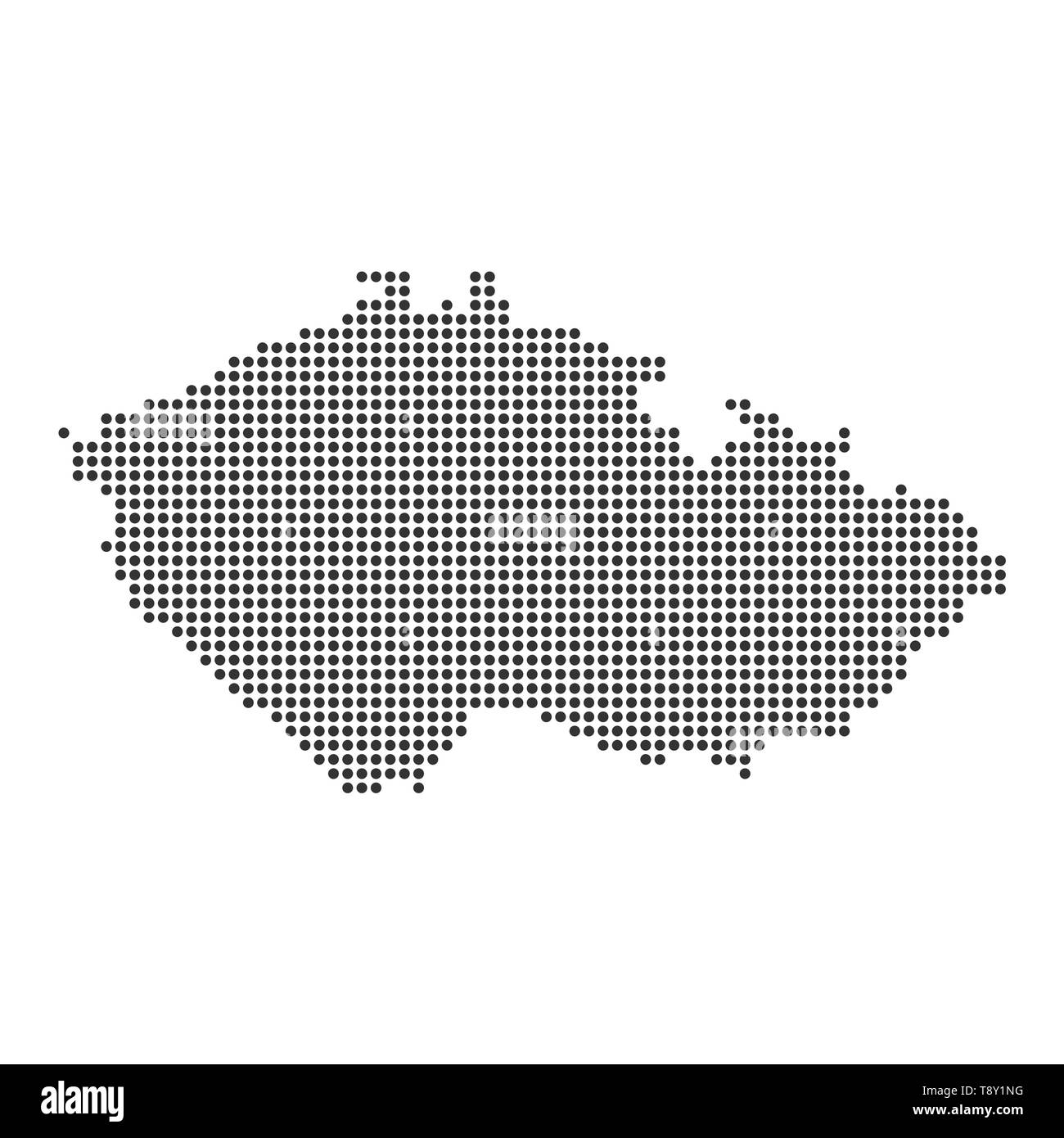 Plan avec dot - République tchèque . Modèle pour votre conception Illustration de Vecteur