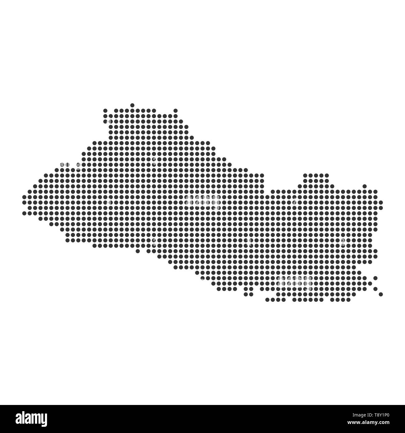 Plan avec dot - El Salvador . Modèle pour votre conception Illustration de Vecteur