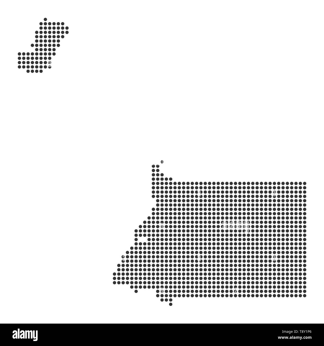 Plan avec dot - Guinée équatoriale . Modèle pour votre conception Illustration de Vecteur