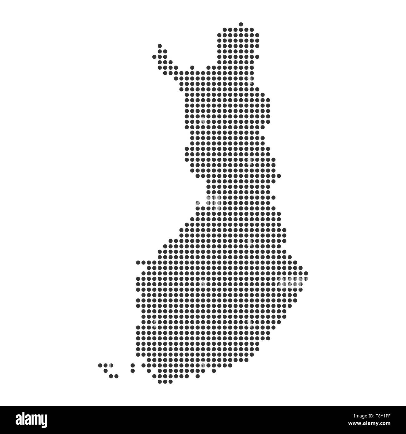 Plan avec dot - Finlande . Modèle pour votre conception Illustration de Vecteur