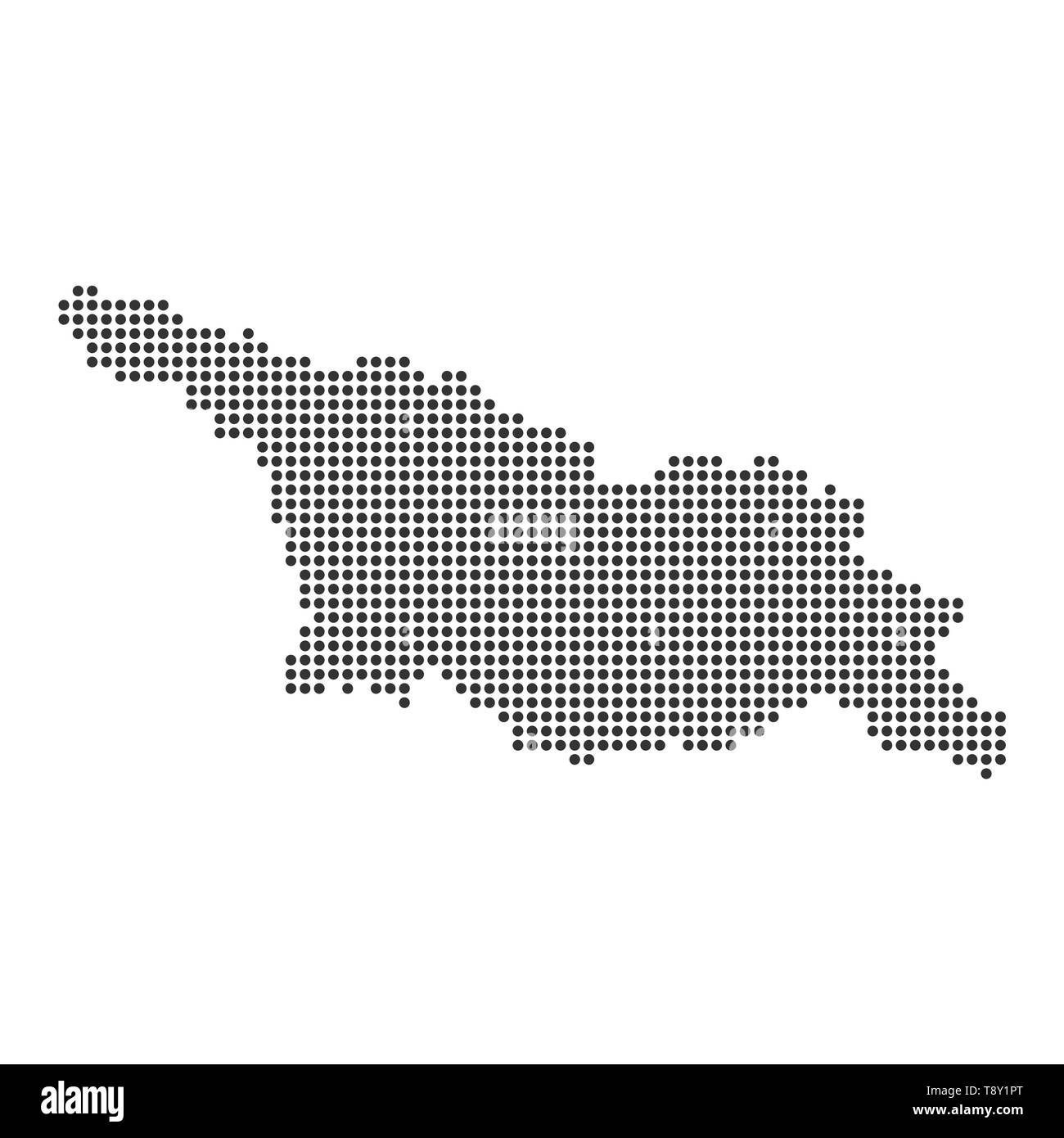 Plan avec dot - Géorgie . Modèle pour votre conception Illustration de Vecteur