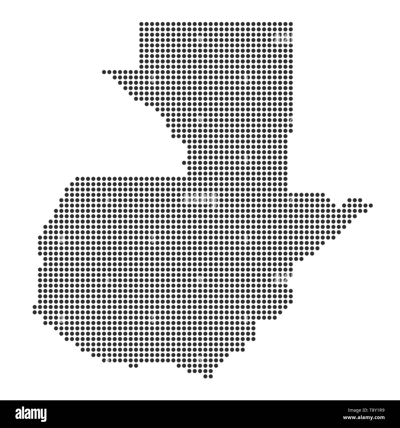 Plan avec dot - Guatemala . Modèle pour votre conception Illustration de Vecteur