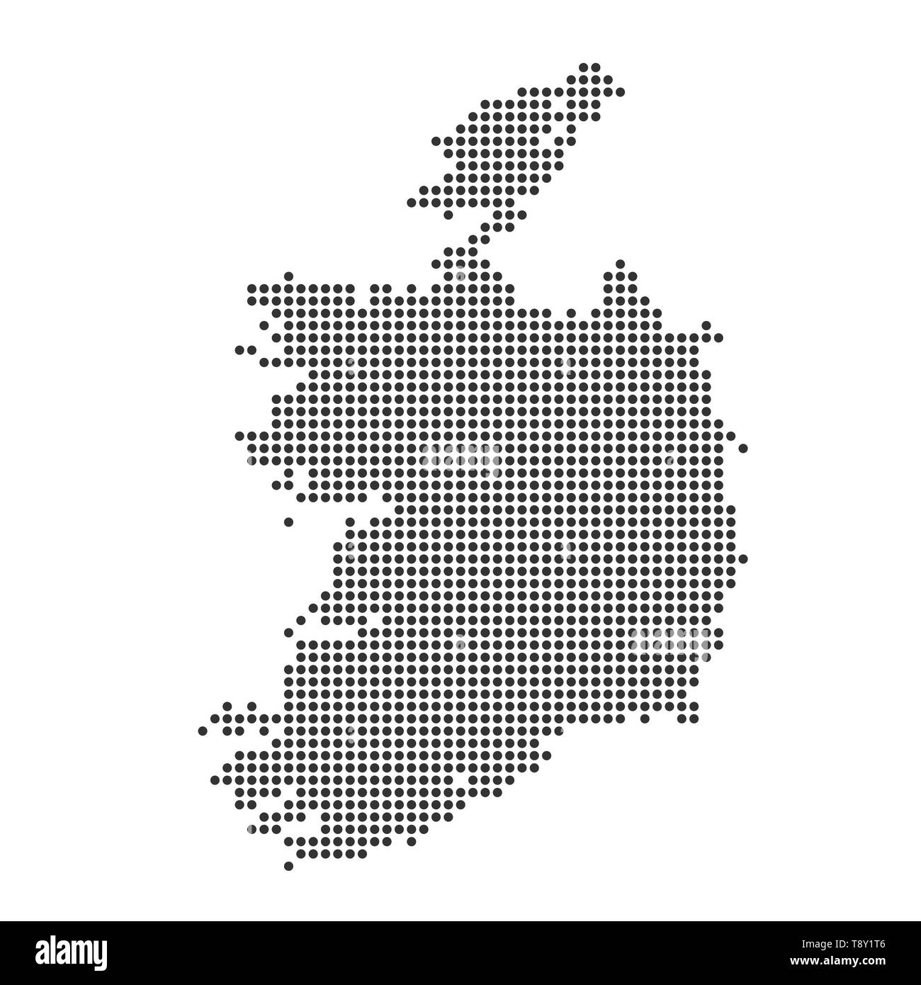 Plan avec dot - Irlande . Modèle pour votre conception Illustration de Vecteur