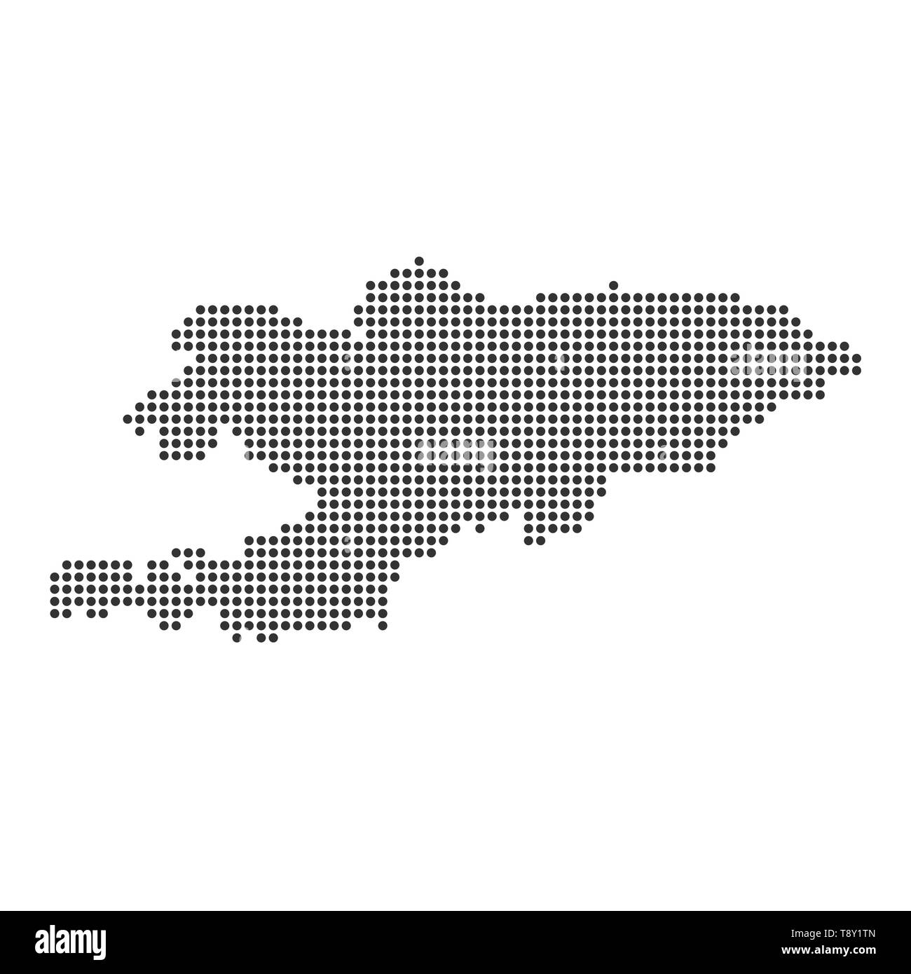 Plan avec dot - Kirghizistan . Modèle pour votre conception Illustration de Vecteur