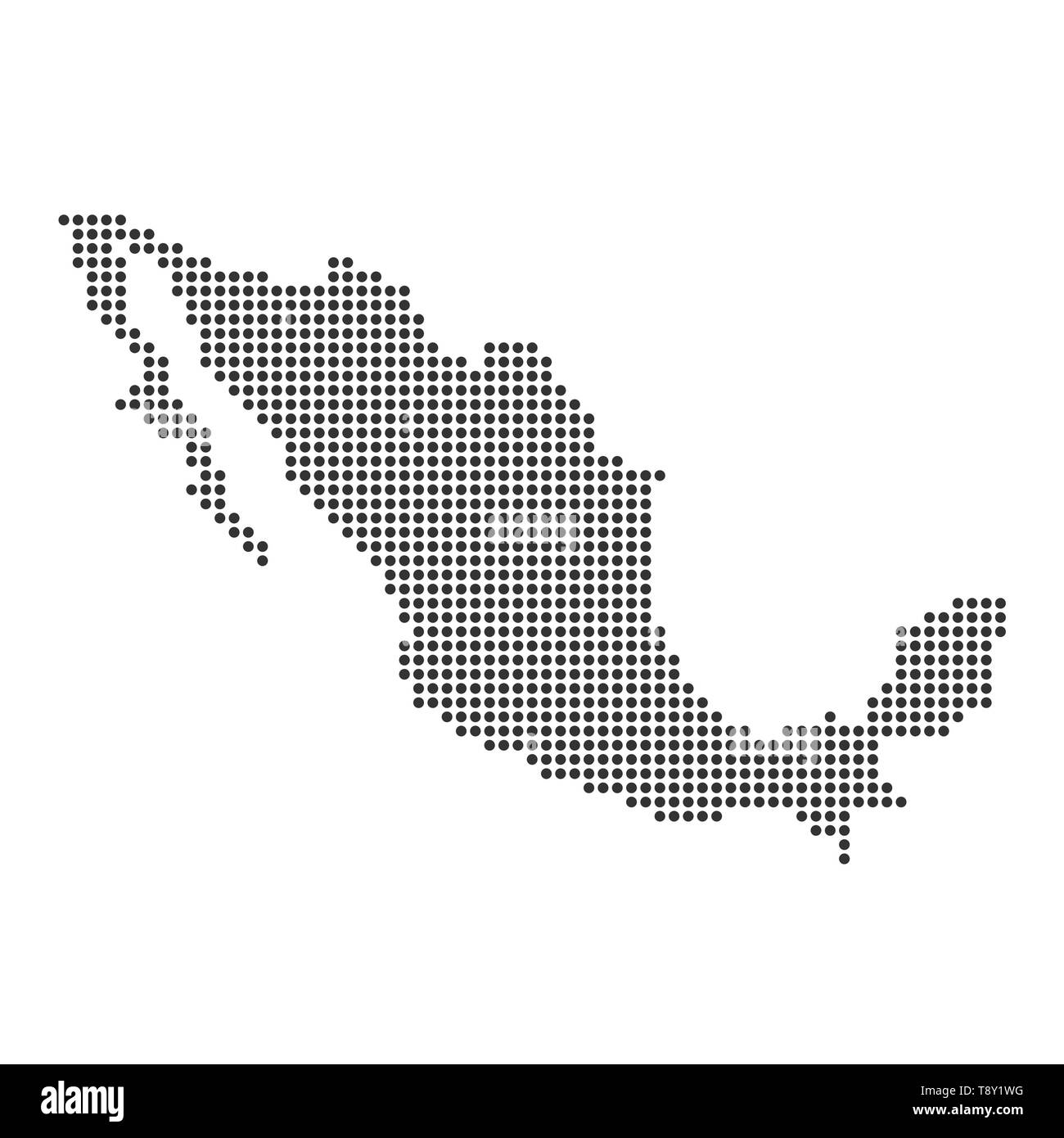 Plan avec dot - Mexique . Modèle pour votre conception Illustration de Vecteur