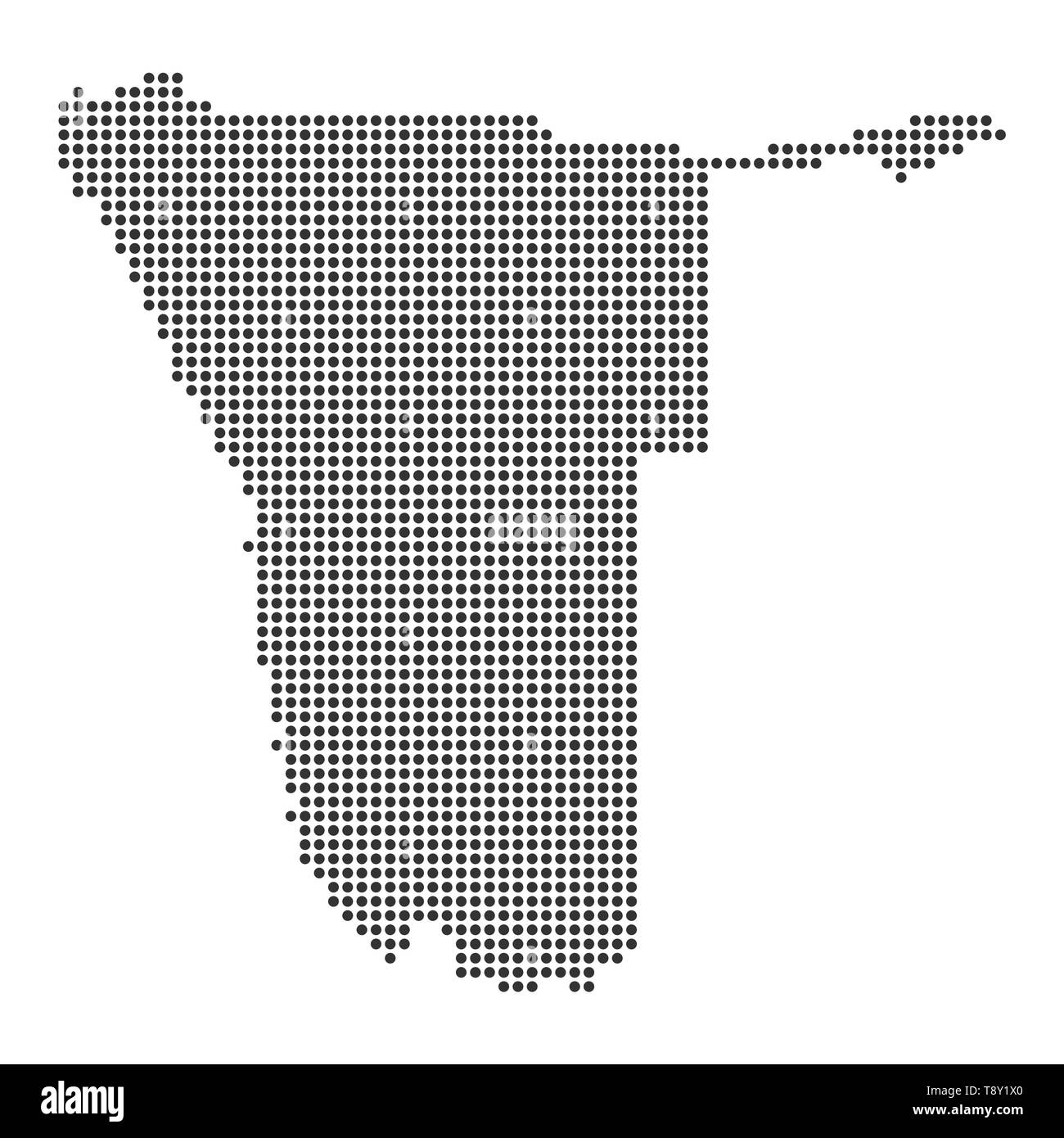 Plan avec dot - Namibie . Modèle pour votre conception Illustration de Vecteur