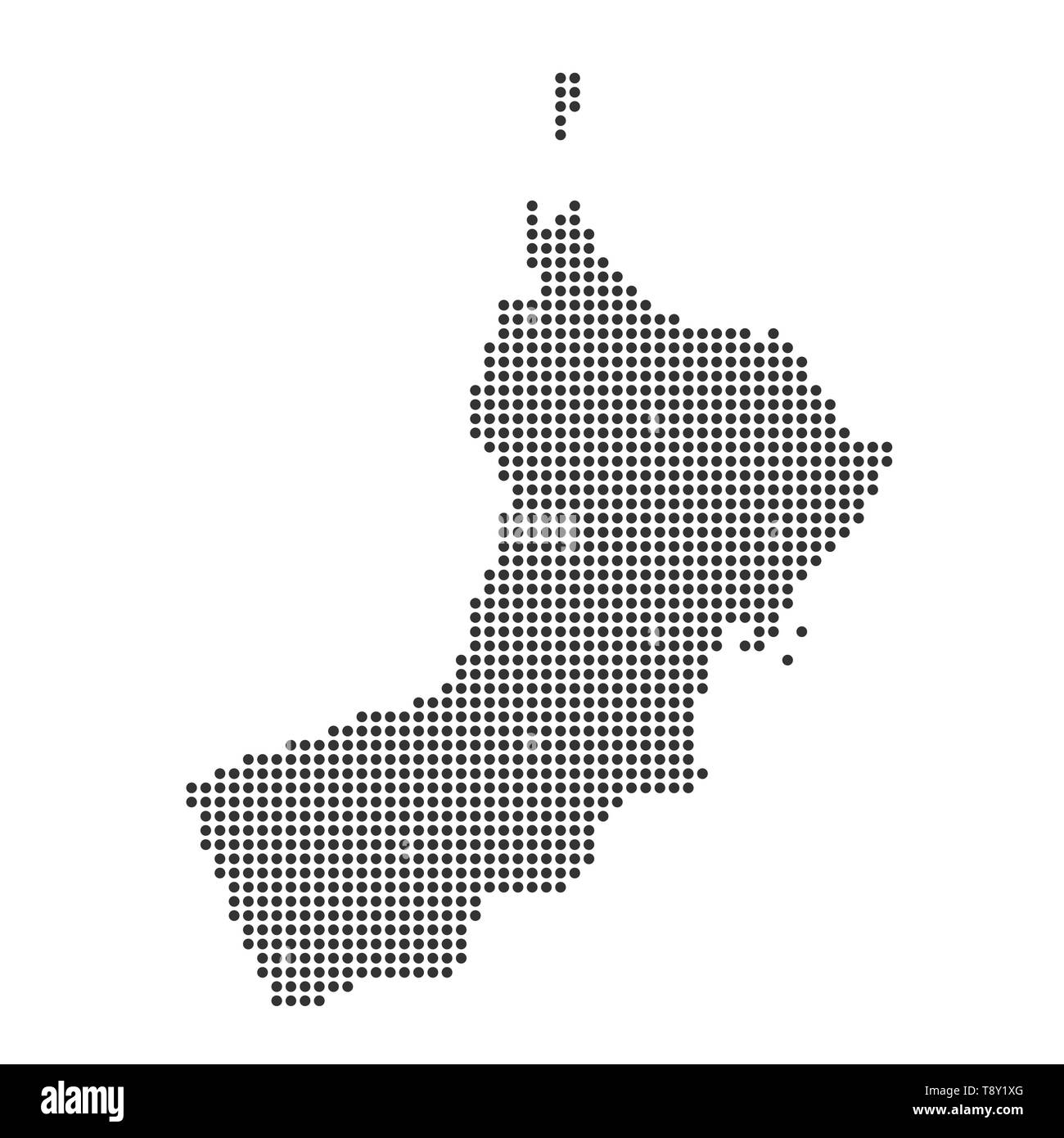 Plan avec dot - Oman . Modèle pour votre conception Illustration de Vecteur