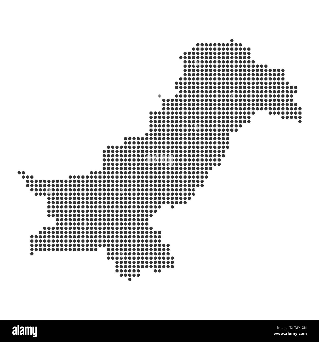 Plan avec dot - Pakistan . Modèle pour votre conception Illustration de Vecteur