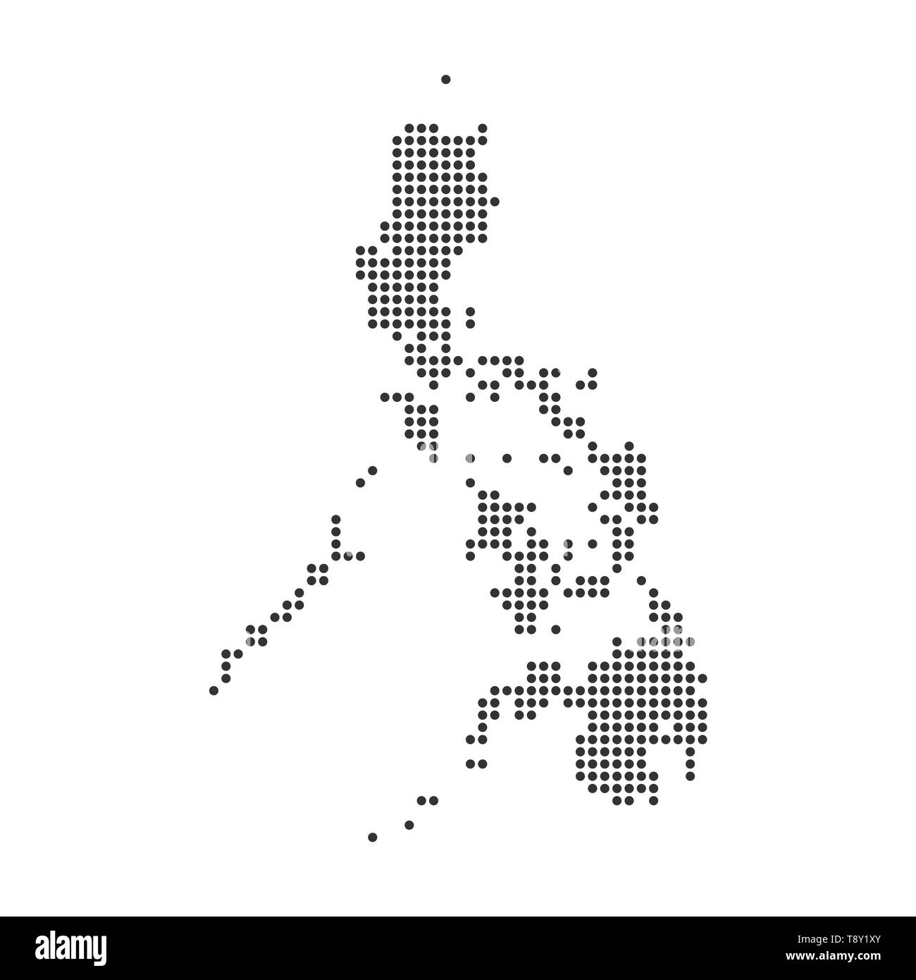 Plan avec dot - Philippines . Modèle pour votre conception Illustration de Vecteur