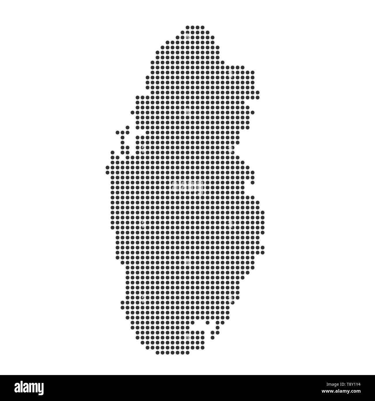 Plan avec dot - Qatar . Modèle pour votre conception Illustration de Vecteur