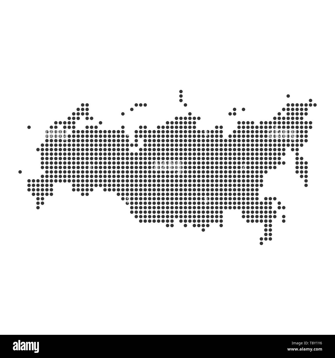 Plan avec dot - Russie . Modèle pour votre conception Illustration de Vecteur