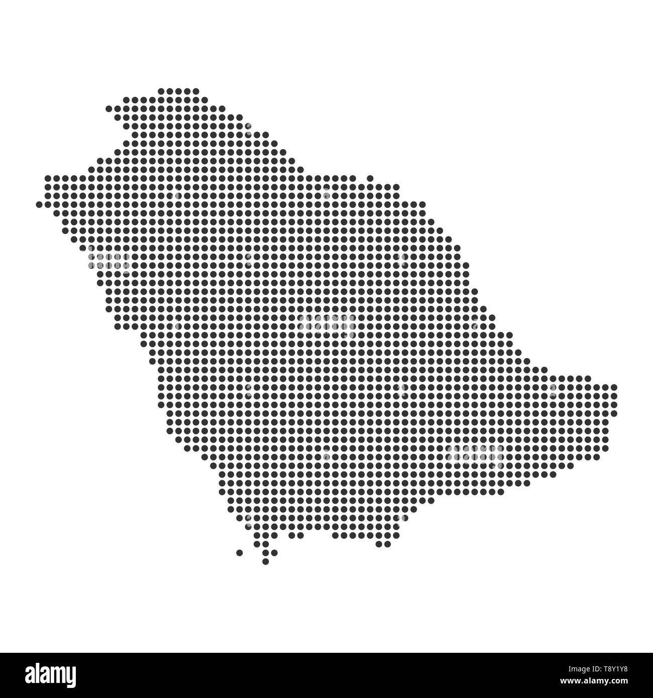 Plan avec dot - Arabie Saoudite . Modèle pour votre conception Illustration de Vecteur