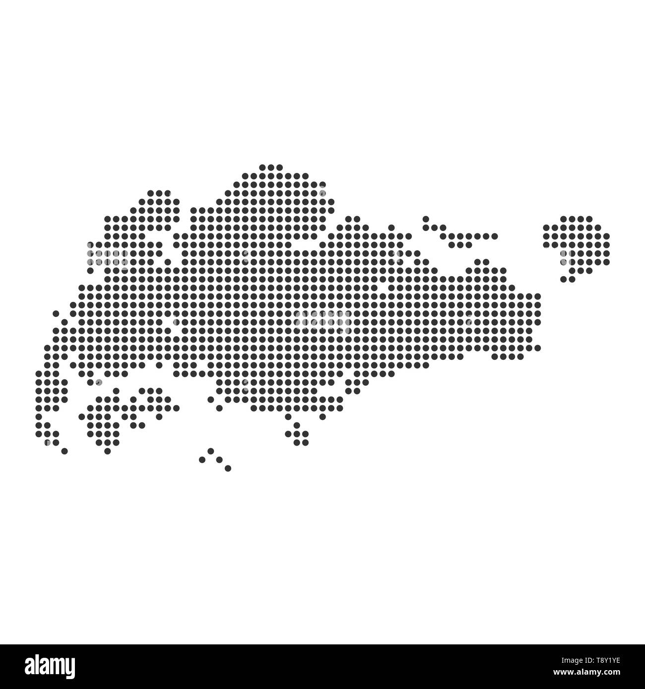 Plan avec dot - Singapour . Modèle pour votre conception Illustration de Vecteur