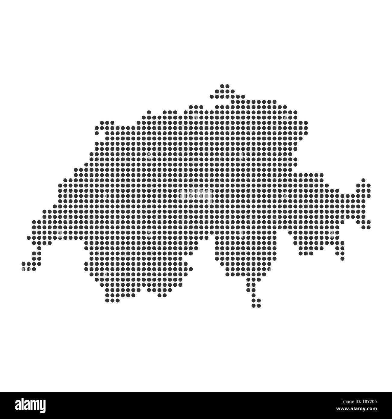 Plan avec dot - Suisse . Modèle pour votre conception Illustration de Vecteur