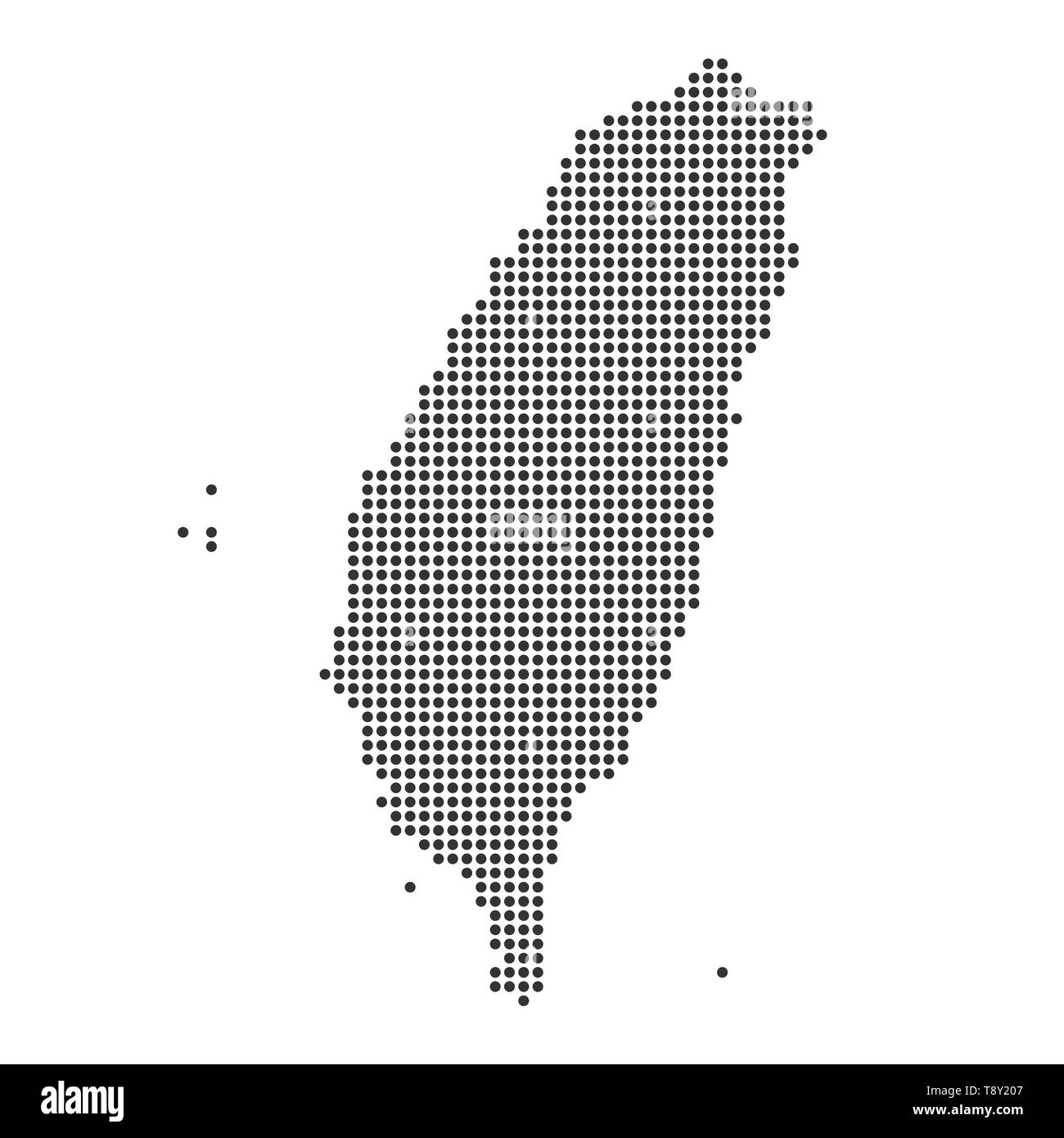 Plan avec dot - Taiwan . Modèle pour votre conception Illustration de Vecteur
