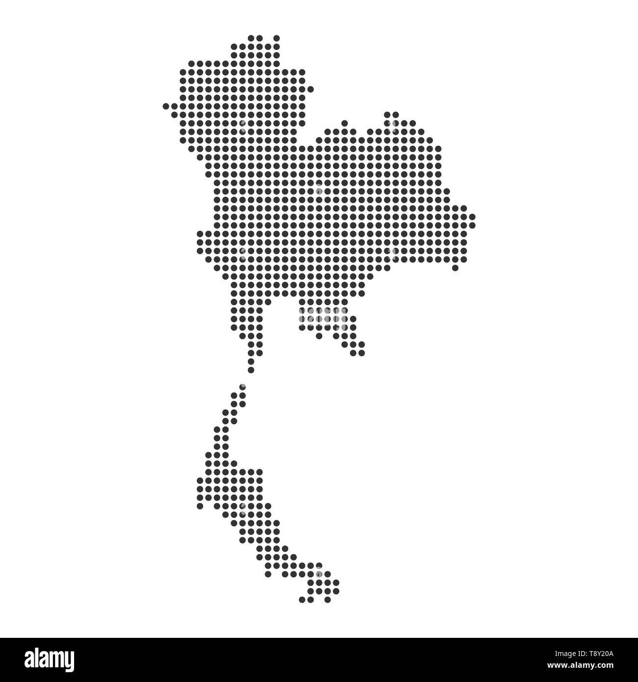 Plan avec dot - Thaïlande . Modèle pour votre conception Illustration de Vecteur