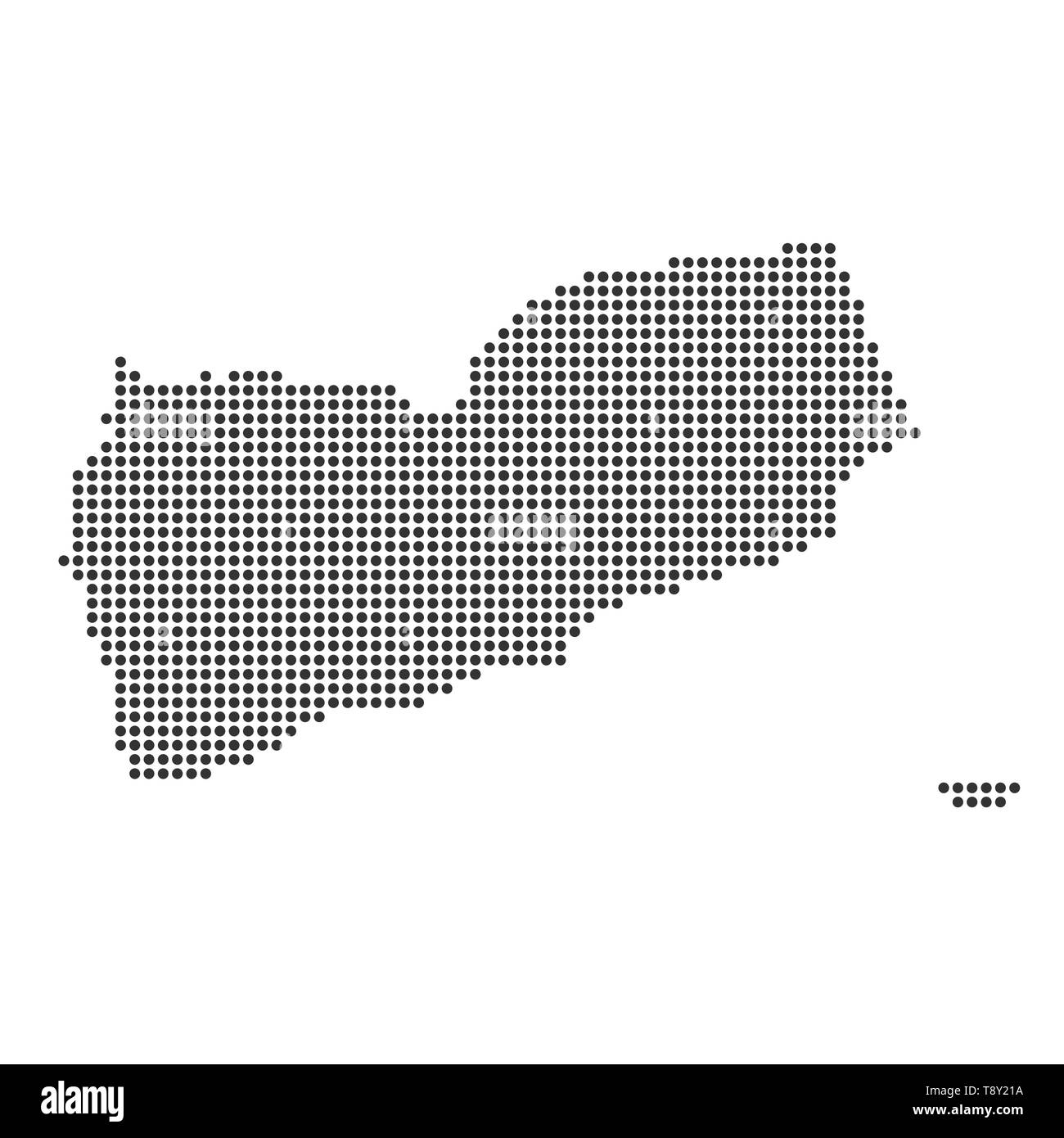 Plan avec dot - Yémen . Modèle pour votre conception Illustration de Vecteur
