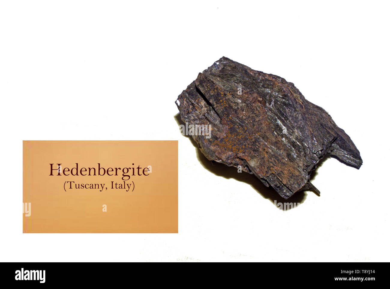 Rock Hedenbergite de Toscane (Italie), close-up Banque D'Images