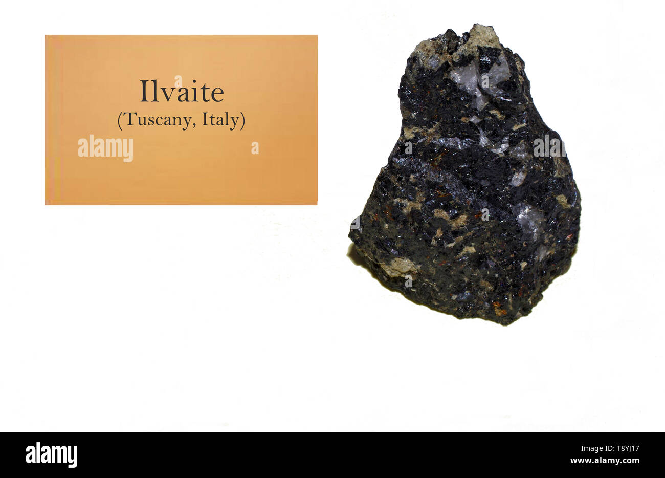 Rock Ilvaite de Toscane (Italie) close-up Banque D'Images