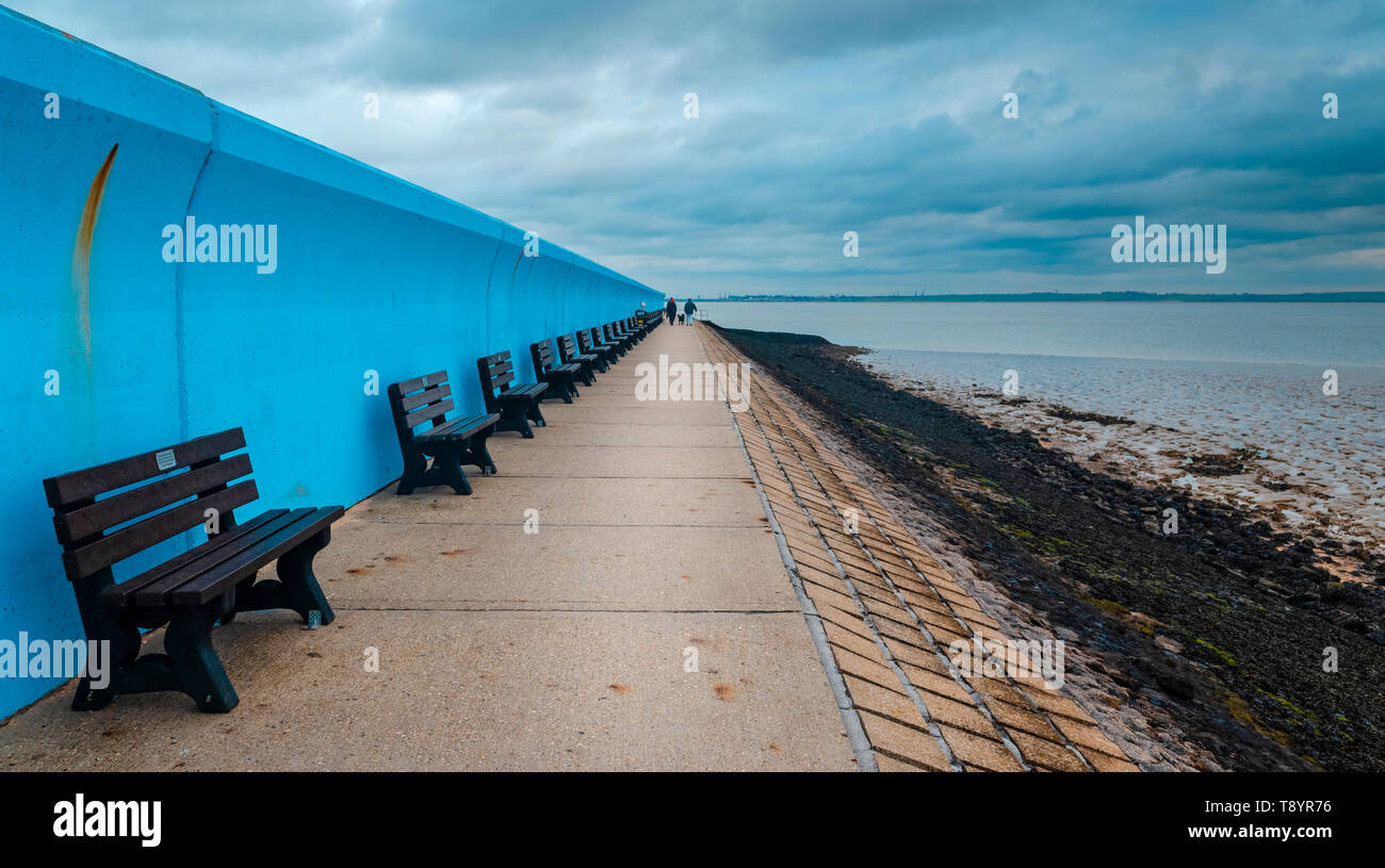 Plage de Concord sur le front de mer de Southend-on-Sea, Essex, Angleterre Banque D'Images