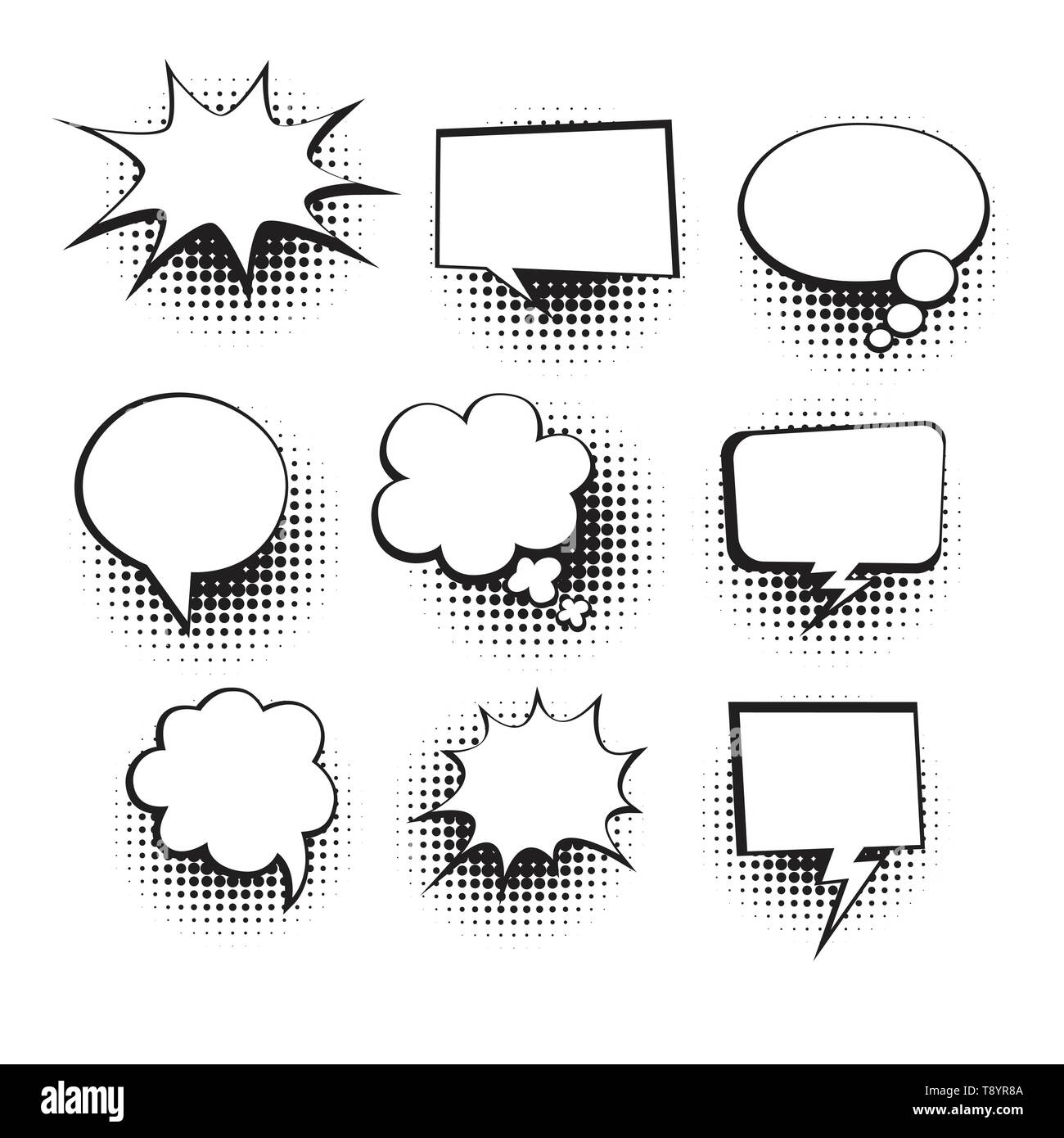Bande dessinée colorée whack speech bubble vector Illustration de Vecteur