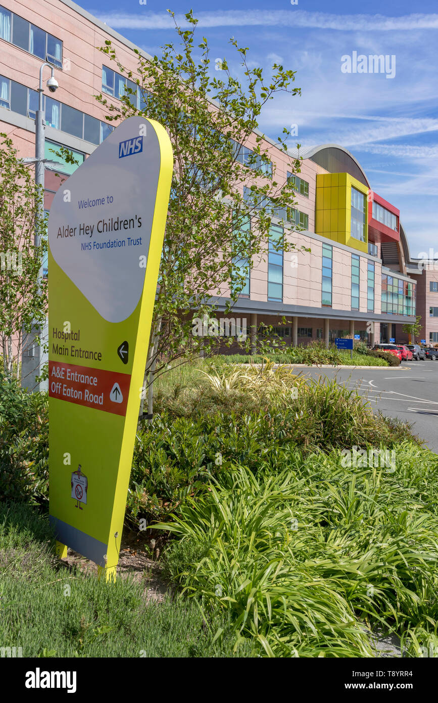 Alder Hey hôpital pour enfants de l'immeuble en frêne épineux, Liverpool Banque D'Images